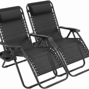 Double outdoor folding recliner
